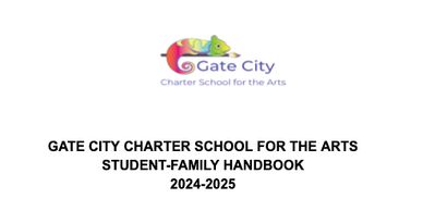 Cover page of Gate City Charter School's student-family handbook.
