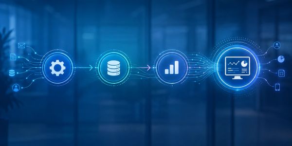 Digital workflow from settings to data analysis.