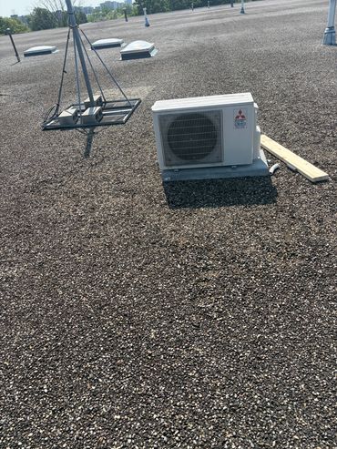 Relocation of side discharge unit unto rooftop