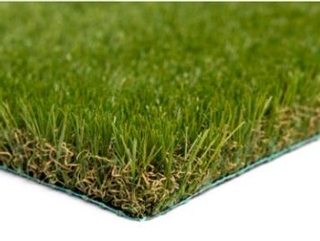 Close-up of artificial grass mat.