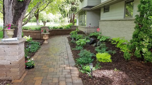 Paver Walkway and Raised Planter