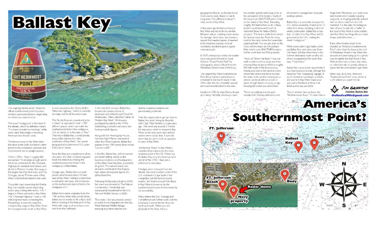 A detailed article on Ballast Key and America's Southernmost Point in the Florida Keys.