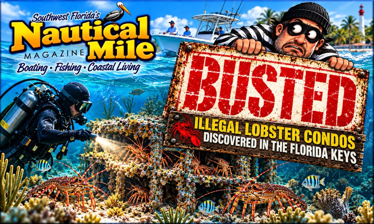 Magazine cover about illegal lobster condos bust in Florida Keys.