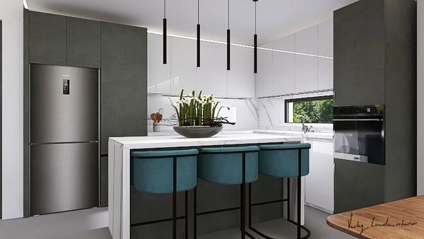 Luxury high end kitchen, designed by interior designer Vicky Lavda