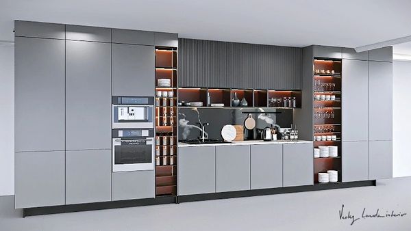 Luxury high end kitchen, designed by interior designer Vicky Lavda