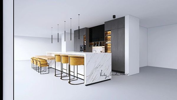 Luxury high end kitchen, designed by interior designer Vicky Lavda
