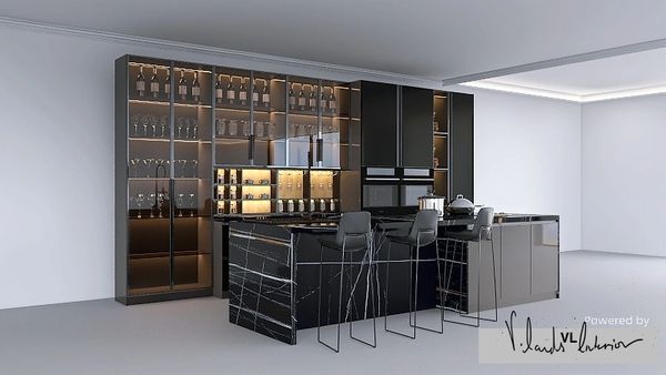 Luxury high end kitchen, designed by interior designer Vicky Lavda