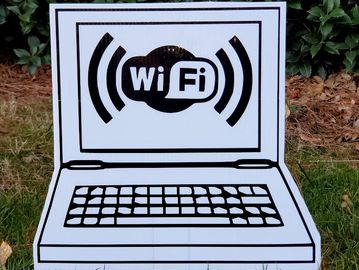 school yard cards, school yard signs, graduate yard signs, computer yard sign, yard cards in Cary NC