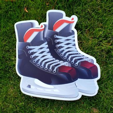 Hockey Ice skates yard sign, hockey birthday party yard card, hockey yard art, hockey theme party