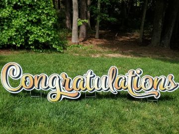 "Congratulations" yard cards congratulations yard sign Raleigh graduation yard cards Apex Cary