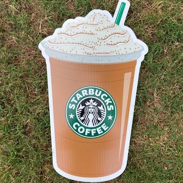 Custom yard card: Starbucks coffee yard card, party yard sign Raleigh