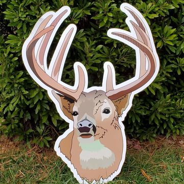 "DEER" hunting yard sign, yard card, adult birthday yard signs, hunter yard sign, deer yard cards