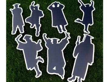 Grad Silhouette graduation yard card Apex grad yard sign