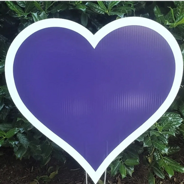 "purple heart" for military cooming home yard card, welcome home yard card