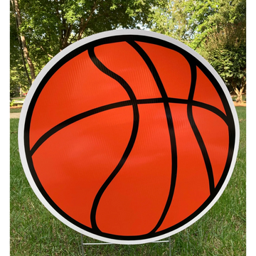 Large basketball yard card, sports yard sign, basketball happy birthday yard sign Raleigh