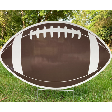 Large football yard card, sports yard sign, football happy birthday yard sign Raleigh