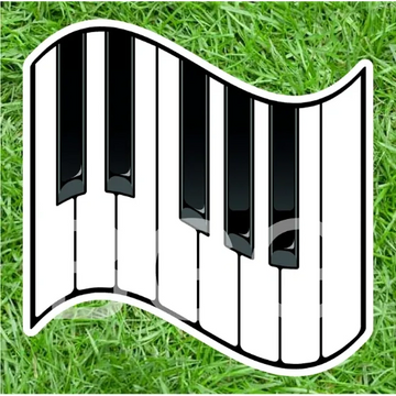 piano keys yard card, yard card for music lover, piano player yard card, big yard cards near me
