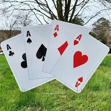 "Playing Cards" yard card, Casino yard cards, casino party yard sign, poker party yard sign