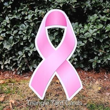 yard card: Breast Cancer Awareness Ribbon yard card