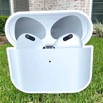 Ear buds yard signs, yard card, "yard greeting", school yard card, air pods yard card