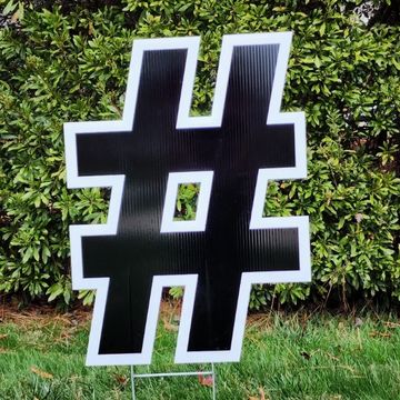 hashtag yard cards, yard sign hashtag