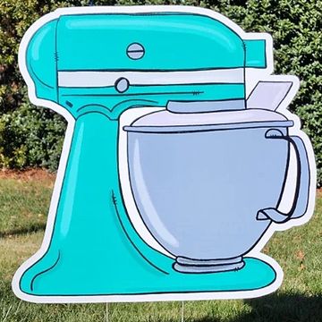 big mixer for girl's birthday yard card mother's day yard card greeting Raleigh yard card for baker