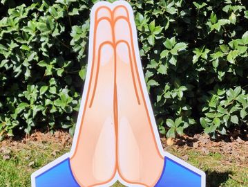 Praying hands yard card, religious yard cards, prayer yard card, Easter yard sign, yard sign rental