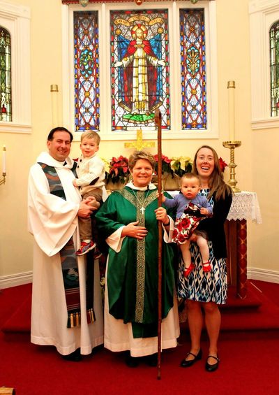 Bishop Duncan-Probe, Former Rector Rev. Steve Moore, Former Music Director Mrs. Erin Moore and their