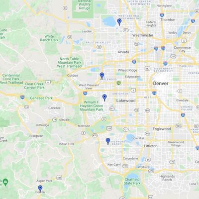 Map of martial arts school locations.