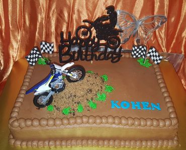Dirt Bike Theme Cake
