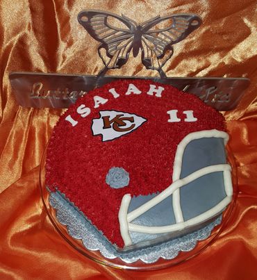 KC Chiefs Themed Birthday Cake