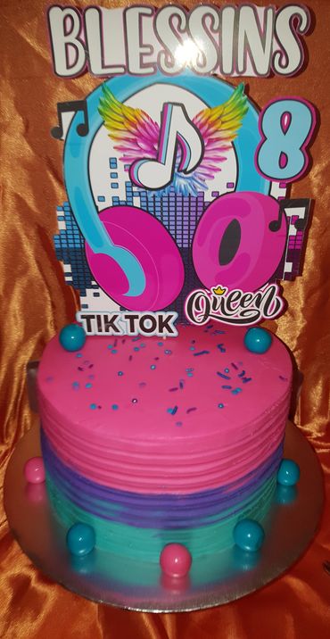 Tiktok Themed Cake