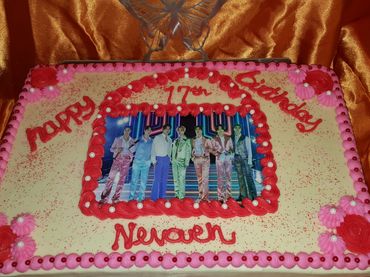 BTS Boys Themed Birthday Cake