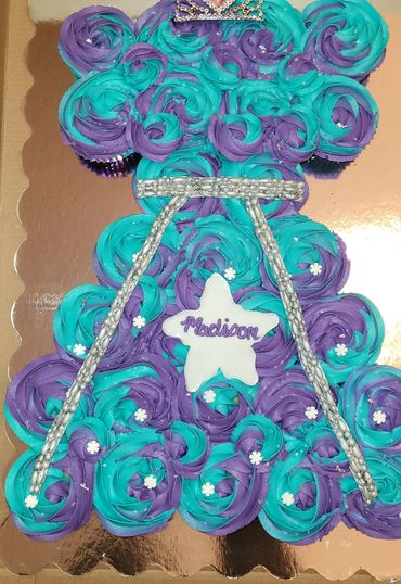 Frozen Princess Themed Cupcake Cake