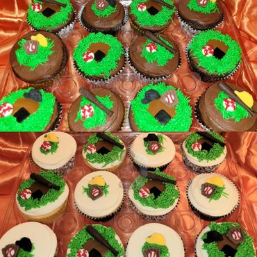 Baseball Themed Cupcakes