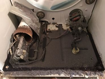 lint filled dryer