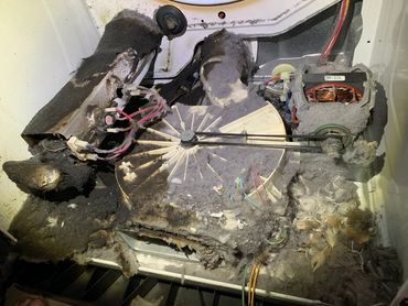 dangerous lint filled dryer