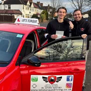 Driving lessons near me in Orpington; Richie passed with Let's Torque Driving School!