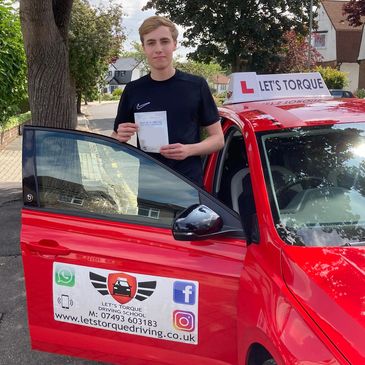 Driving lessons near me in Orpington; Max passed with Let's Torque Driving School!