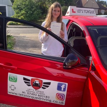 Driving lessons near me in Orpington; Holly B passed with Let's Torque Driving School!