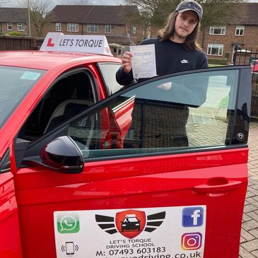 Driving lessons near me in Orpington; Harry C passed with Let's Torque Driving School!