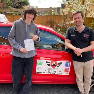 Driving lessons near me in Orpington; Nathanael C passed with Let's Torque Driving School