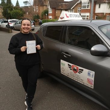 Driving lessons near me in Orpington; Megan W passed with Let's Torque Driving School!