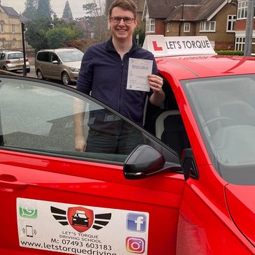 Driving lessons near me in Orpington; James W passed with Let's Torque Driving School!