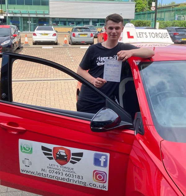 Driving lessons near me in Orpington; Adam A passed with Let's Torque Driving School!