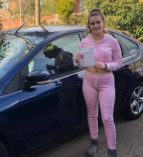 Driving lessons near me in Orpington; Hannah G passed with Let's Torque Driving School!