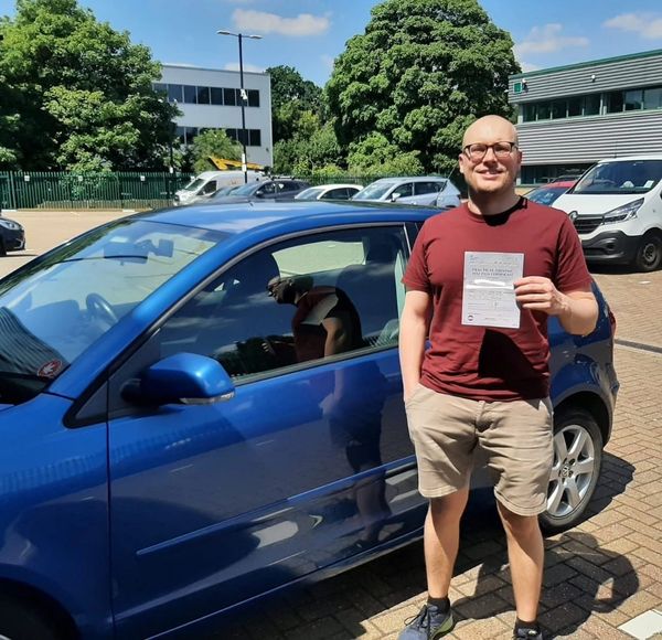 Driving lessons near me in Orpington; James R passed with Let's Torque Driving School!