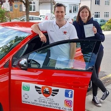 Driving lessons near me in Orpington; Leila passed with Let's Torque Driving School!