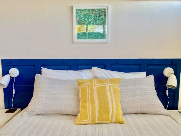 modern bedroom, modern headboard, vieques, vacation rental, beach house