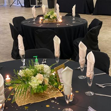 Picture of formally prepared table.